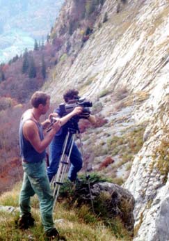 Aufnahmen für den Gonzenbergwerksfilm